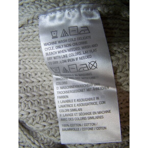 Naturals d & co.  Sweater Cardigan Cotton Medium Beige Belt - Picture 7 of 8